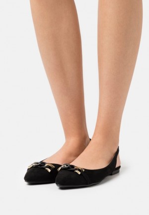 Anna Field Ankle Riemen Ballet Pumps Ballerina Schoenen Dames Zwart | 4197-NSZEM