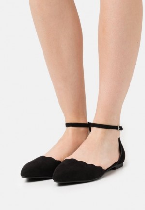 Anna Field Ankle Riemen Ballet Pumps Ballerina Schoenen Dames Zwart | 8216-AUKCN