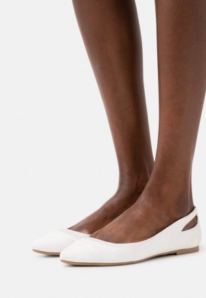 Anna Field Ballet Pumps Ballerina Schoenen Dames Wit | 4185-EDZSN