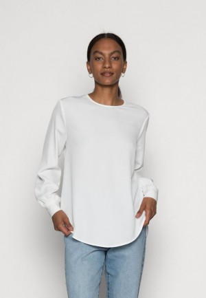Anna Field Basic Blouse Blouse Overhemd Dames Wit | 6407-XLOME