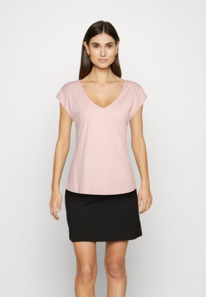 Anna Field Basic T Shirt T-shirts Dames Lichtroze | 9831-BKWDE