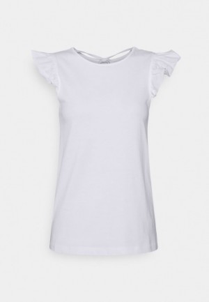 Anna Field Basic T Shirt T-shirts Dames Wit | 9635-EAYGO