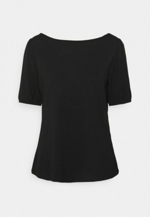Anna Field Basic T Shirt T-shirts Dames Zwart | 1629-YPMHF