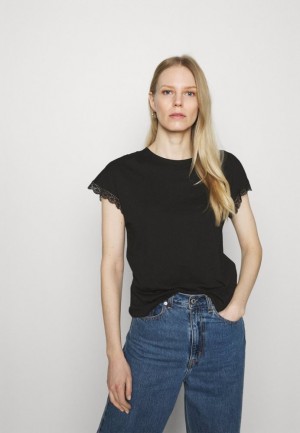 Anna Field Basic T Shirt T-shirts Dames Zwart | 7415-ZHLBS