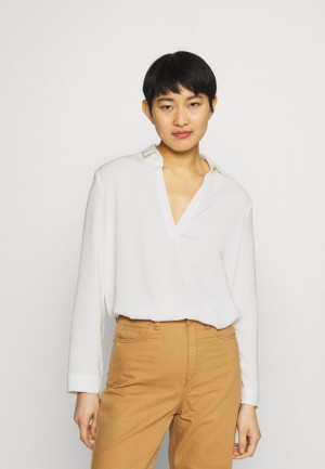 Anna Field Blouse Overhemd Dames Wit | 6130-DEZNT