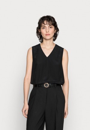 Anna Field Blouse Overhemd Dames Zwart | 3480-YPEHQ