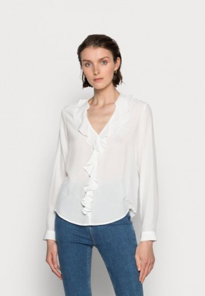 Anna Field Blouse With Frontal Volant Blouse Overhemd Dames Wit | 1568-YKRSF