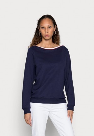 Anna Field Boot Neck Sweatshirt Pullover Dames Donkerblauw | 3406-UXZYO