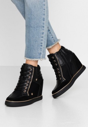 Anna Field Bootie High Top Trainers Sneakers Dames Zwart | 9458-REOQS