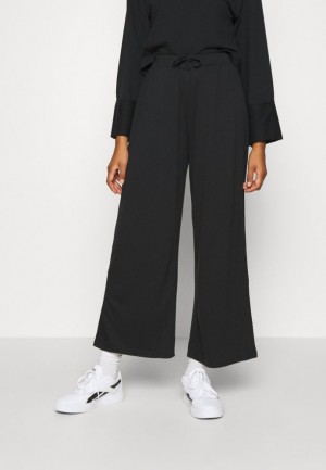 Anna Field Brede Fit Joggers Tracksuit Bottoms Broek Dames Zwart | 9106-AEMDN