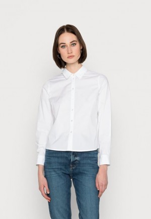 Anna Field Button Down Blouse Overhemd Dames Wit | 8537-QGCIL