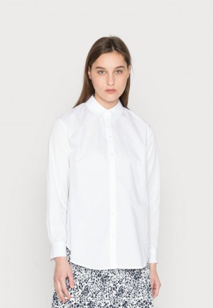Anna Field Button Down Blouse Overhemd Dames Wit | 9630-QAICS