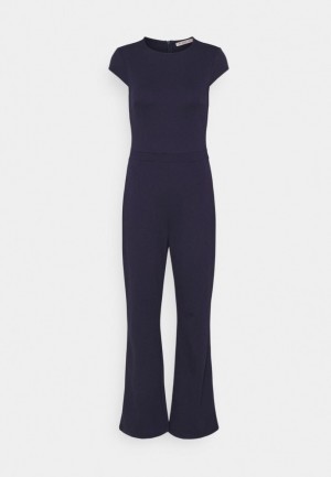 Anna Field Cap Sleeves Punto Brede Leg Jumpsuit Jumpsuit Dames Donkerblauw | 3198-PZSNW