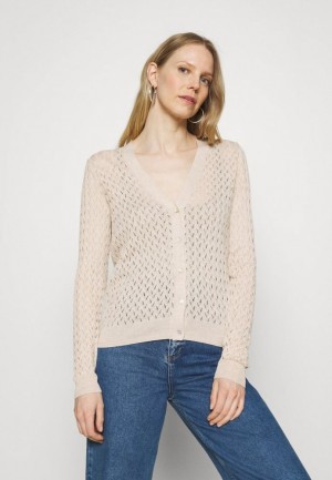 Anna Field Cardigan Cardigan Dames Lichtbruin | 3276-PQIZJ