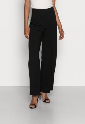 Anna Field Clean Brede Leg Pants Trousers Broek Dames Zwart | 8039-PIKFQ