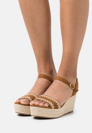 Anna Field Comfort Espadrilles Sandalen Dames Bruin | 4851-COASN