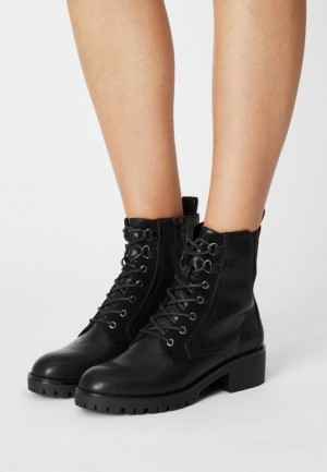 Anna Field Comfort Kanten Up Ankle Boots Enkellaarzen Dames Zwart | 9731-EGWTB