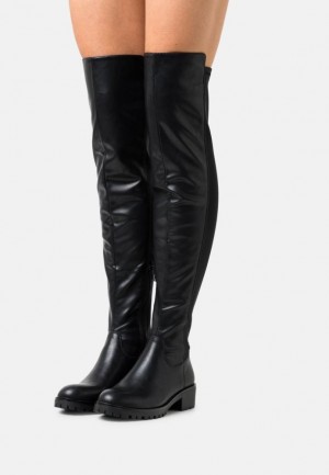 Anna Field Comfort Over The Knee Boots Laarzen Dames Zwart | 7651-NJOEW
