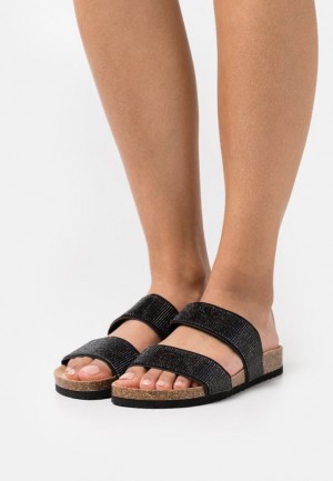 Anna Field Comfort Slippers Pantoffels Dames Zwart | 6392-SGPVM