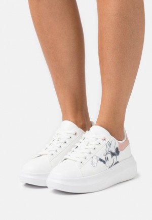 Anna Field Disney Mickey Mouse Trainers Sneakers Dames Wit | 1374-EUQBF