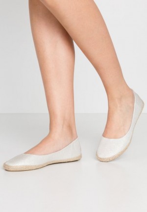 Anna Field Espadrilles Ballerina Schoenen Dames Zilver | 2364-GUENA