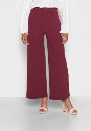 Anna Field Flared Leg Business Trousers Trousers Broek Dames Donkerrood | 8791-EAJZI