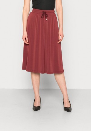 Anna Field Geplooid Skirt Rok Dames Donkerrood | 7960-IDWAZ