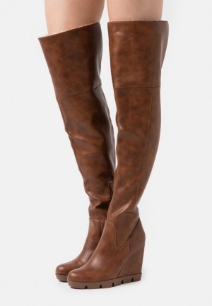 Anna Field High Hak Boots Laarzen Dames Bruin | 5839-ADCLU