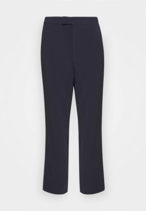 Anna Field High Taille Trousers Trousers Broek Dames Donkerblauw | 1263-YSDAV