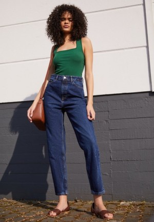 Anna Field Jeans Mager Fit Broek Dames Blauw | 9734-YVOZP