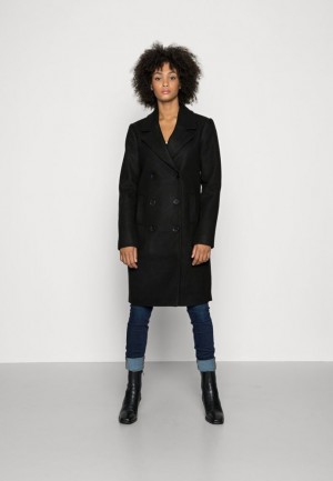 Anna Field Klassieke Coat Mantel Dames Zwart | 4207-NJWCV