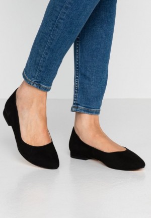 Anna Field Leren Ballerinas Ballet Pumps Ballerina Schoenen Dames Zwart | 0231-SNLWZ