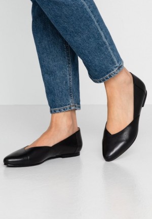 Anna Field Leren Ballerinas Ballet Pumps Ballerina Schoenen Dames Zwart | 6254-OZIHQ