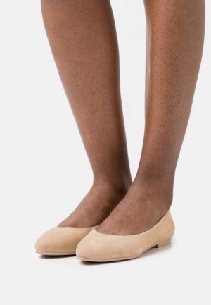 Anna Field Leren Ballet Pumps Ballerina Schoenen Dames Beige | 2073-FVHXR
