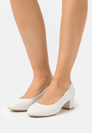 Anna Field Leren Comfort Klassieke Heels Hakken Dames Wit | 9714-RJZQU