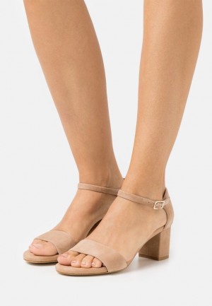 Anna Field Leren Comfort Sandals Sandalen Dames Beige | 4286-EKMAG