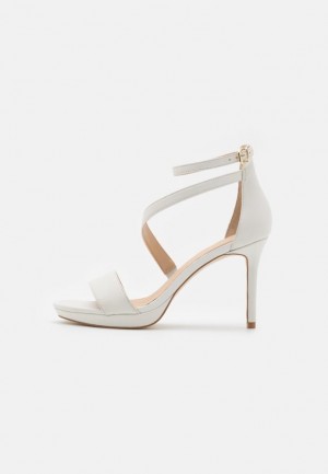Anna Field Leren High Hak Sandals Sandalen Dames Wit | 5398-ISOFK