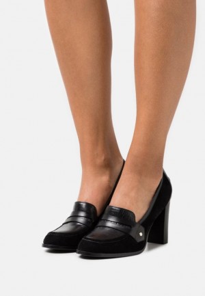 Anna Field Leren Klassieke Heels Hakken Dames Zwart | 5128-MWHBE