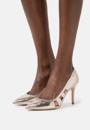 Anna Field Leren Klassieke Heels Hakken Dames Goud | 2681-PMGAD