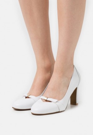 Anna Field Leren Klassieke Heels Hakken Dames Wit | 0471-UWJLI