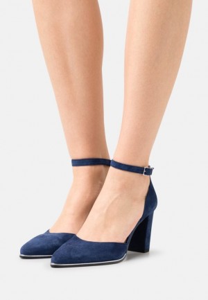 Anna Field Leren Klassieke Heels Hakken Dames Donkerblauw | 8054-IVTOB