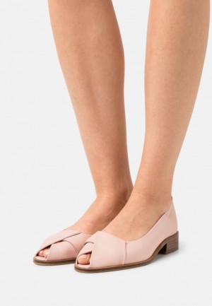 Anna Field Leren Peeptoe Ballet Pumps Ballerina Schoenen Dames Beige | 9516-HBQXD