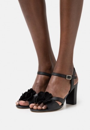 Anna Field Leren Sandals Sandalen Dames Zwart | 3815-AHFMK