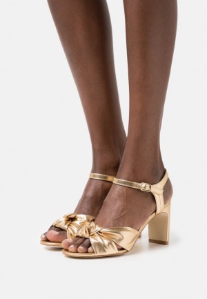 Anna Field Leren Sandals Sandalen Dames Goud | 2793-BGMER