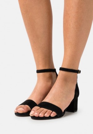 Anna Field Leren Sandals Sandalen Dames Zwart | 2106-IWBON