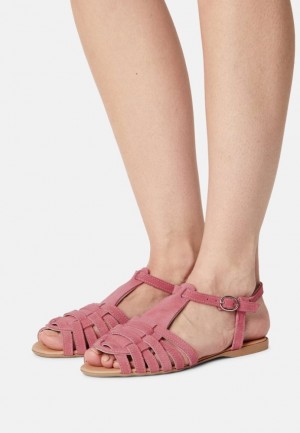 Anna Field Leren Sandals Sandalen Dames Rood | 8705-HGISO