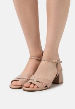 Anna Field Leren Sandals Sandalen Dames Beige | 9720-XZJKE