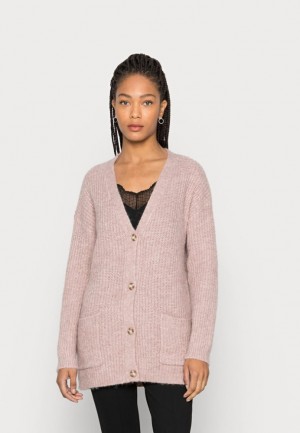 Anna Field Long Cardigan With Pocket Cardigan Cardigan Dames Roze | 7165-ESWFT