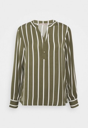 Anna Field Long Sleeved Top Overhemd Dames Khaki | 7358-BEPUV