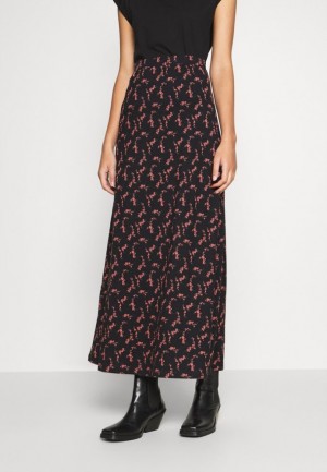 Anna Field Maxi Skirt Rok Dames Zwart | 1429-RBQHC